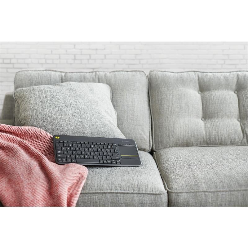 TECLADO LOGITECH K400 RF WIRELESS TOUCHPAD BLACK - Imagen 8