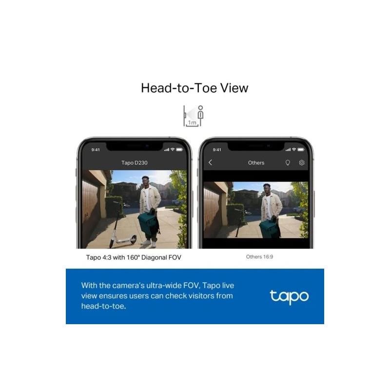 VIDEOPORTERO + TIMBRE TP-LINK TAPO D230S1 2K 5MP - Imagen 5