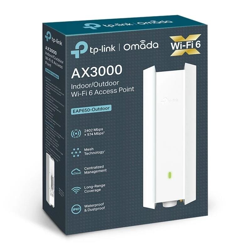 ACCESS POINT TP-LINK EAP650-OUTDOOR AX3000 DUAL BAND WI-FI 6 EXTERIOR POE - Imagen 3