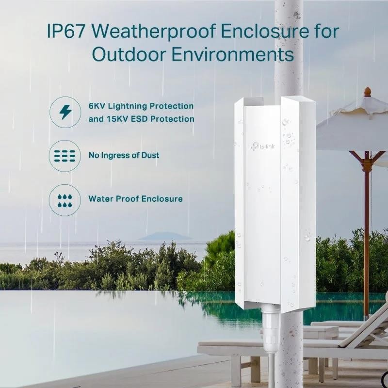 ACCESS POINT TP-LINK EAP650-OUTDOOR AX3000 DUAL BAND WI-FI 6 EXTERIOR POE - Imagen 4