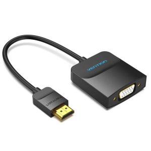 ADAPTADOR CONVERSOR VENTION HDMI/M A VGA/H 15CM BLACK