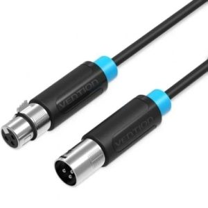 CABLE ESTEREO VENTION XLR  M – XLR H 2M BLACK