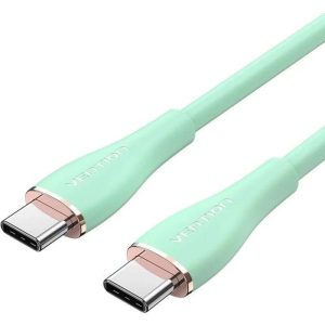 CABLE USB-C VENTION TIPO USB-C/M – USB-C/M 480MBPS 5A 100W 1.5M GREEN