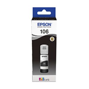 Botella Tinta Epson EcoTank 106 Negro 70ml (C13T00R140)
