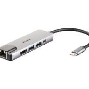 Hub D-Link USB-C a HDMI RJ45 USB-C 2xUSB 3.0 (DUB-M520)