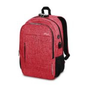 Mochila SUBBLIM Urban Lock 16″ USB Roja(SUB-BP-1UL0002)