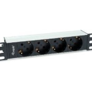 Regleta EQUIP 4xSchuko 1.5m Rack 1U Negra (EQ333311)