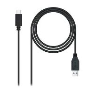 Nanocable USB-A/M a USB-C/M 0.5m Negro (10.01.4000)