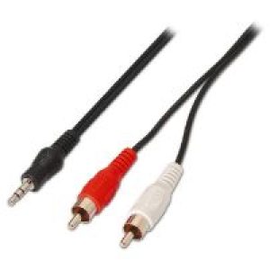 Cable AISENS Jack 3.5/M-2XRCA/M 3m Negro (A128-0148)