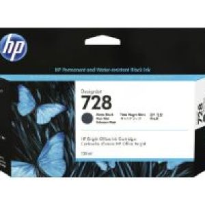 Tinta HP DesignJet 728 Negro Mate 130ml (3WX25A)