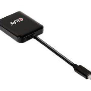 Adaptador Club 3D USB-C a 2xDP 4K M/H Negro (CSV-1555)