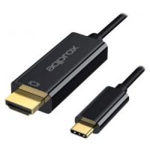 Adaptador Approx USB-C/M a HDMI/M 12cm Negro (APPC52)