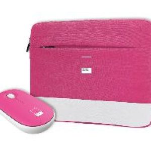 Funda+Ratón PANTONE 15.6″ Poliéster Rosa (PT-BGMS001P1)