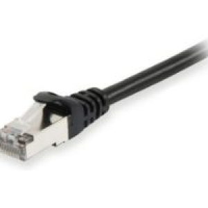 Cable EQUIP RJ45 Cat.6a S/FTP 0.5m Negro (EQ606102)