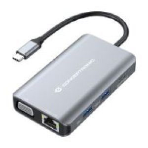 Adaptador CONCEPTRONIC USB-C 7en1 100W Gris (DONN21G)