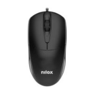 Ratón NILOX Óptico USB-A 1200dpi Negro (MOUSB1011)