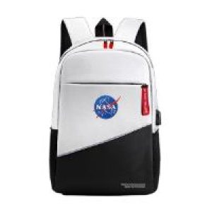 Mochila NASA Oxford 15.6″ USB Negra/Blanca (BAG05-W)
