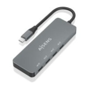 Hub AISENS USB-C a 4xUSB-C Gris (A109-0695)