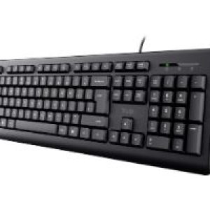 Teclado TRUST Primo Diestro QWERTY Negro (23883)