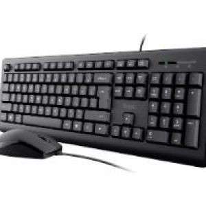 Teclado+Ratón Trust Primo USB-A 1.8m Negro (23972)