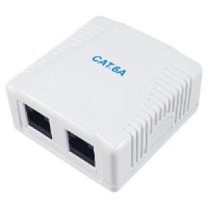 Roseta EQUIP 2xRJ45 Cat.6a Hembra Blanco (EQ235216)