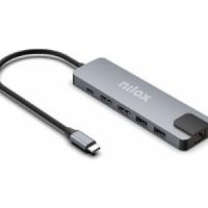 Dock Station NILOX 8en1 Dual 4K USB-C (NXDSUSBC08)