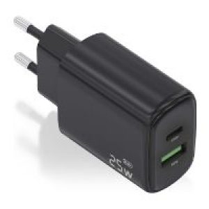 Cargador Pared AISENS Usb-C Usb-A 25W Negro (A110-0912)