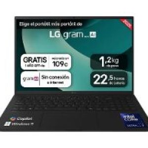 LG gram U7-255H 32Gb 1Tb 16″ W11 Negro (16Z90T-V.AP88B)