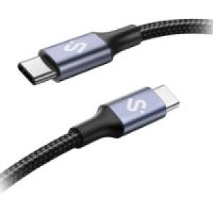 Cable SUBBLIM USB-C 2.0 M/M 2m Negro (SUBCAB-C10002)