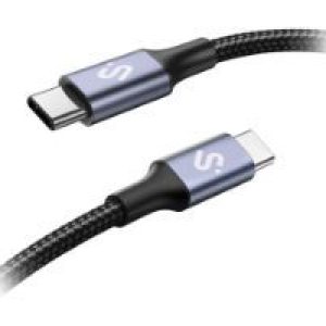 Cable SUBBLIM USB-C 2.0 M/M 1m Negro (SUBCAB-C10001)