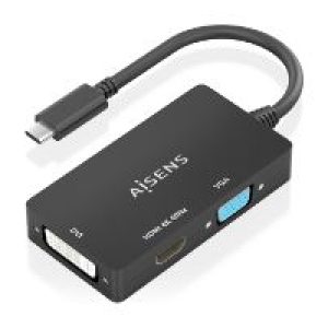 Conversor AISENS USB-C/M a DVI-I/VGA/HDMI (A109-0954)