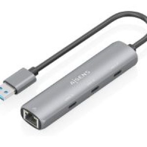 Hub AISENS USB-A a 3xUSB-C/1xRJ45 Gris (ASUC-4P037-GR)
