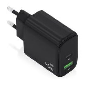Cargador Pared AISENS 45W USB-A USB-C Negro (A110-0972)