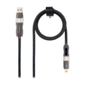 Nanocable USB-C+USB-A a Lightning+USB-C 1m (10.01.2501)