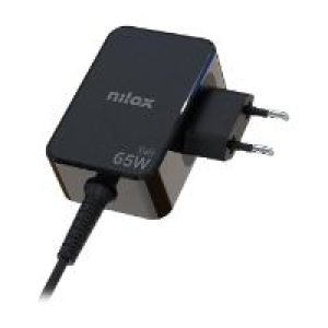 Cargador NILOX GaN 65W USB-C 1.8m Negro (NXBGAN65W)