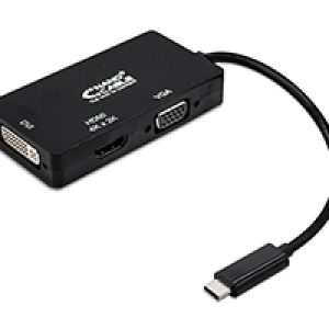 Nanocable USB-C/M a VGA/DVI/HDMI/H 0.1m (10.16.4301-BK)