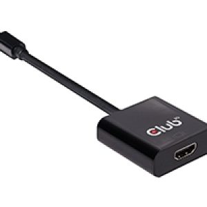 Adaptador Activo Club 3D Mini DP a HDMI Negro CAC-2170