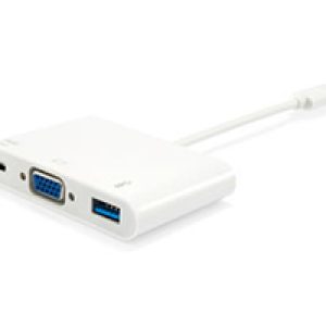 Adaptador EQUIP USB-C a USB-A/USB-C PD/VGA (EQ133462)