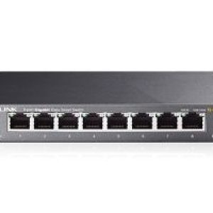 Switch TP-Link 8xRJ45 GbE Gestionado Negro (TL-SG108E)
