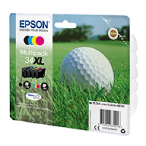 Tinta Epson 34XL Pack Negro/Tricolor (C13T34764010)