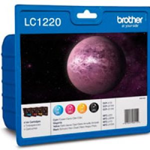 Tinta Brother Pack Negro/Tricolor 300 pág (LC1220VALBP)