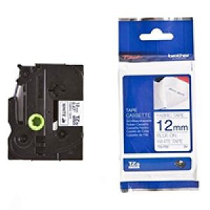 Cinta BROTHER 12mm 3m Azul sobre Blanco (TZe-FA3)