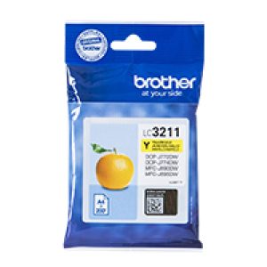 Tinta BROTHER Amarillo 200 páginas (LC3211Y)