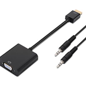 Cable AISENS HDMI A/M a VGA/H+3.5mm/H Negro (A122-0126)