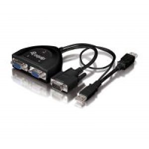 Splitter EQUIP 1xVGA In 2xVGA Out Negro (EQ332521)