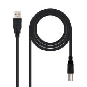 Nanocable USB-A/M a USB-B/M 1m Negro (10.01.0102-BK)