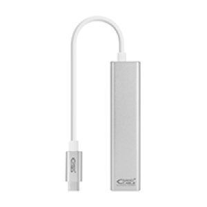 Nanocable 3xUSB-C 3.0 a RJ45 15cm Plata (10.03.0404)
