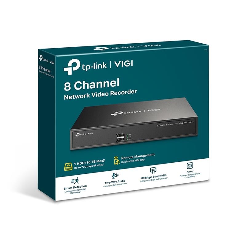 GRABADOR IP NVR TP-LINK VIGI 8 CH IP 1HDD H265+ - Imagen 3
