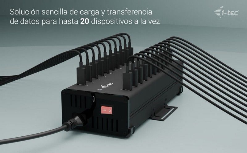 HUB USB-C/USB-A I-TEC 20 PUERTOS USB-C 15W BLACK - Imagen 2