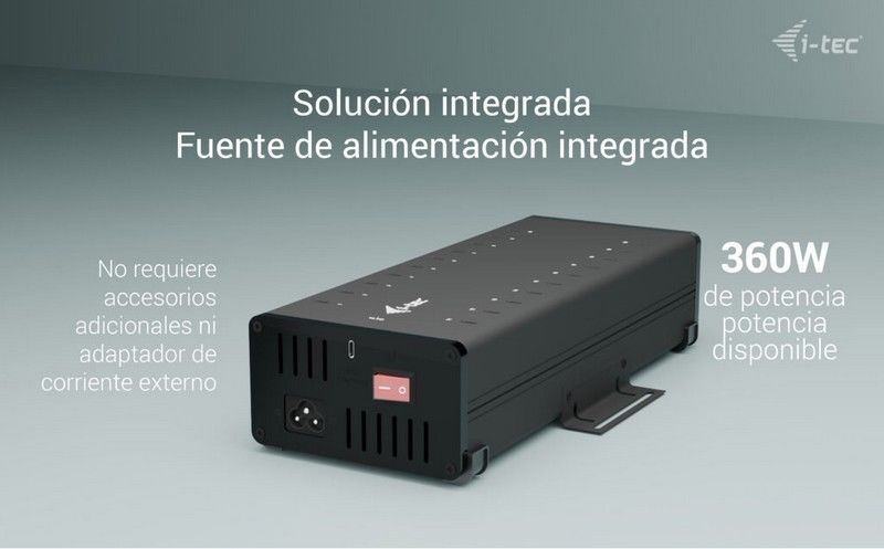 HUB USB-C/USB-A I-TEC 20 PUERTOS USB-C 15W BLACK - Imagen 3
